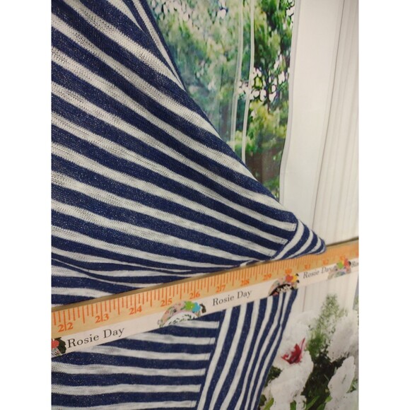 Liz Claiborne Size M/L Cardigan Open Kimono Womens Coastal Nautical Beach Resort - Picture 5 of 7